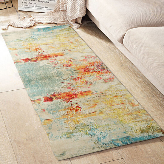 Non Slip Area Rugs Tie-Dyed Hallway Runner Carpet Living Room Bedroom Floor Mat