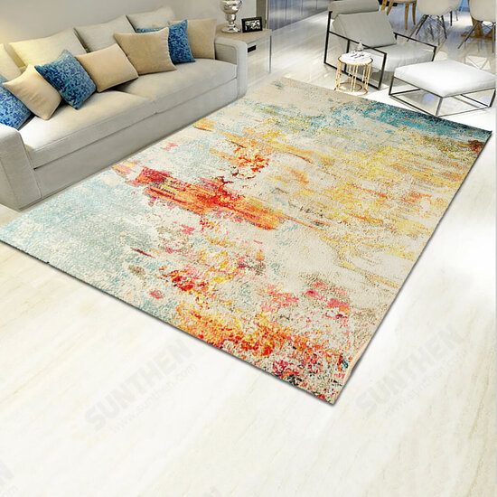 Non Slip Area Rugs Tie-Dyed Hallway Runner Carpet Living Room Bedroom Floor Mat