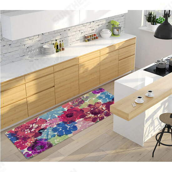 Non-Slip Kitchen Floor Mat Machine Washable Rug Door Large Runner Hallway Carpet for Home Decor