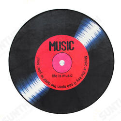 Non-Slip Retro Round Record Coaster Printing Soft Floor Mat Carpet Room Area Rug Non-Slip Retro Round Record Coaster Printing Soft Floor Mat Carpet Room Area Rug