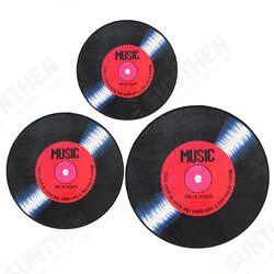 Non-Slip Retro Round Record Coaster Printing Soft Floor Mat Carpet Room Area Rug Non-Slip Retro Round Record Coaster Printing Soft Floor Mat Carpet Room Area Rug