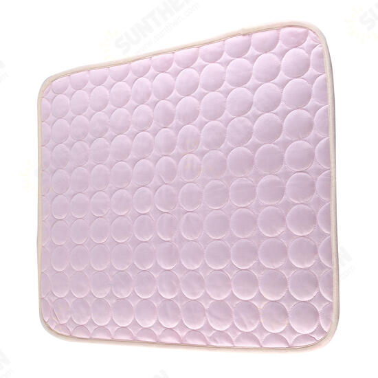 Pink Dog Pet Cat Cooling Mat Summer Cool Bed Pad Cushion Heat Relief Net Cotton Pet Carpet