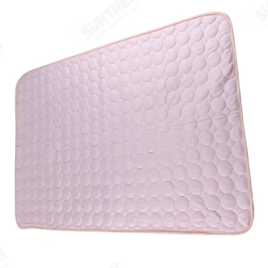 Pink Dog Pet Cat Cooling Mat Summer Cool Bed Pad Cushion Heat Relief Net Cotton Pet Carpet