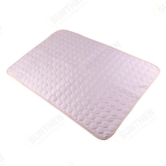 Pink Dog Pet Cat Cooling Mat Summer Cool Bed Pad Cushion Heat Relief Net Cotton Pet Carpet