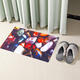 Starfish Color Cobblestone Print Flannel Mat Set Waterproof Non-slip Carpet