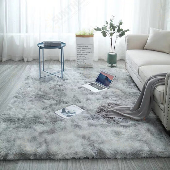 Tie Dye Gradient Carpet Non-slip Skin-friendly Breathable Carpet Water Absorption Fluffy Floor Mat