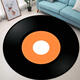 Vinyl Record Printed Soft Fabric Round Floor Mat Carpet Room Area Bedroom Rug Seat Cover Door Rugs