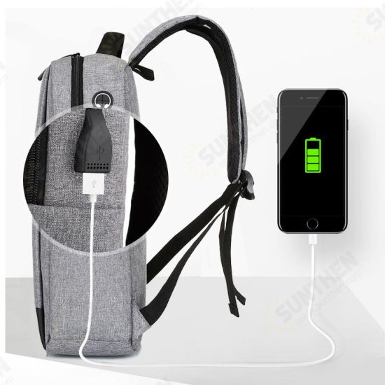 15.6inch Anti-theft Backpack Laptop Notebook Travel School PC Bag With USB Charger Port