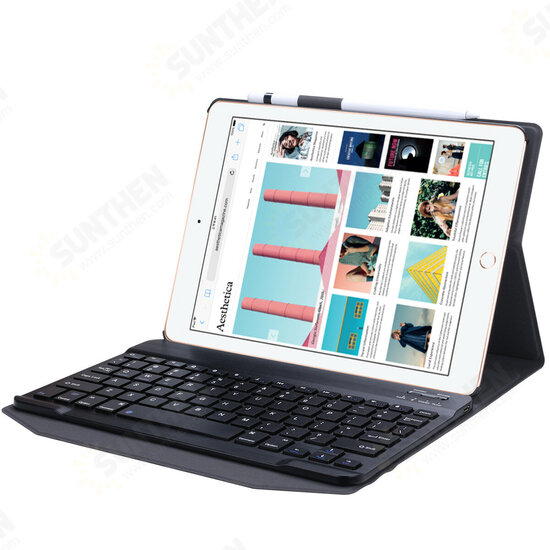 2 in 1 Wireless bluetooth Keyboard Wear-Resistant PU Leather Flip Foldable Full Cover Protective Case for iPad Air 1 / 2 for iPad Pro 9.7 for iPad 9.7 2017/ 2018