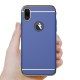 3 In 1 Plating Anti Fingerprint Acrylic PC Case Cover for iPhone X