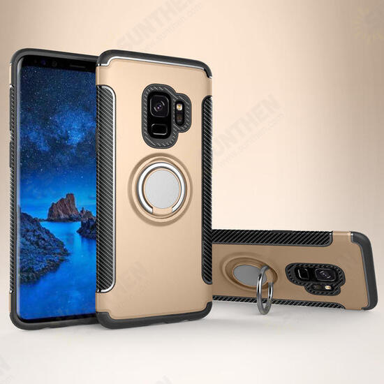 360° Rotating Ring Grip Stand Car Mount Protective Case For Samsung Galaxy S9/S9 Plus