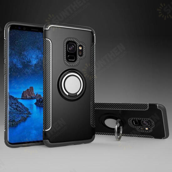 360° Rotating Ring Grip Stand Car Mount Protective Case For Samsung Galaxy S9/S9 Plus