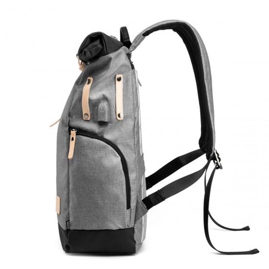 Anti Theft Waterproof Oxford Laptop Backpack Bag With USB Charging Port