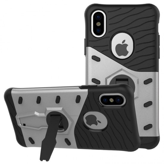 Hybrid Color Rotating Kickstand Case For iPhone X