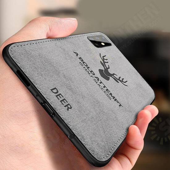 Deer Classic Canvas Cloth Shockproof TPU Protective Case for Samsung Galaxy S20 Deer Classic Canvas Cloth Shockproof TPU Protective Case for Samsung Galaxy S20