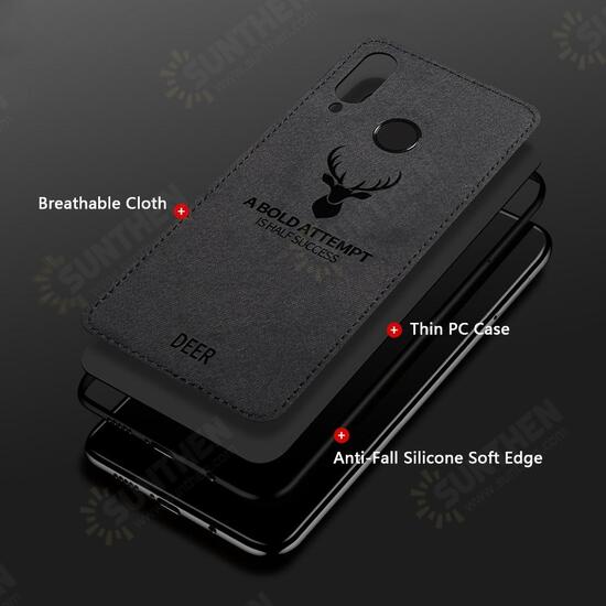 Deer Shockproof Anti-Scratch Cloth&TPU Protective Case For Xiaomi Redmi 7 / Redmi Y3 Non-original