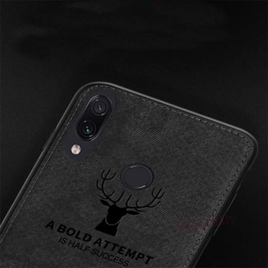 Deer Shockproof Anti-Scratch Cloth&TPU Protective Case For Xiaomi Redmi 7 / Redmi Y3 Non-original