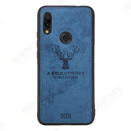 Deer Shockproof Anti-Scratch Cloth&TPU Protective Case For Xiaomi Redmi 7 / Redmi Y3 Non-original