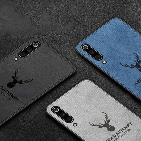 Deer Shockproof Cloth&TPU Protective Case For Xiaomi Mi9 / Mi 9 Transparent Edition