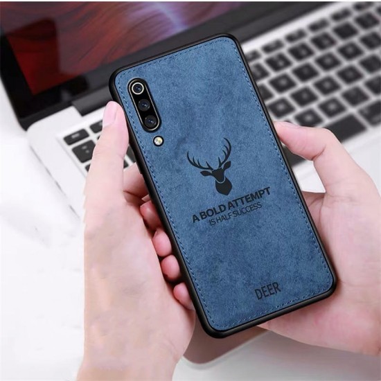 Deer Shockproof Cloth&TPU Protective Case For Xiaomi Mi9 / Mi 9 Transparent Edition