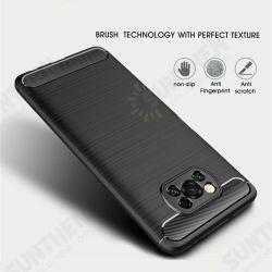 For POCO X3 PRO / POCO X3 NFC Case Carbon Fiber Texture with Lens Protector Shockproof Silicone Protective Case Back Cover For POCO X3 PRO / POCO X3 NFC Case Carbon Fiber Texture with Lens Protector Shockproof Silicone Protective Case Back Cover