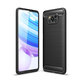 For POCO X3 PRO / POCO X3 NFC Case Carbon Fiber Texture with Lens Protector Shockproof Silicone Protective Case Back Cover