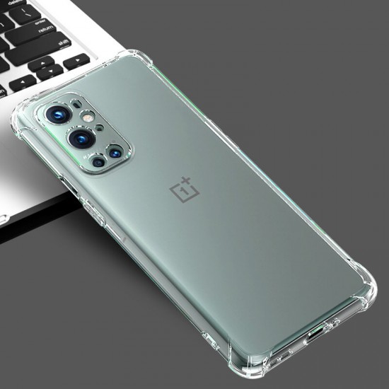 1/2PCS for OnePlus 9 Pro Case with Airbags Shockproof Transparent Non-Yellow Soft TPU Protective Case