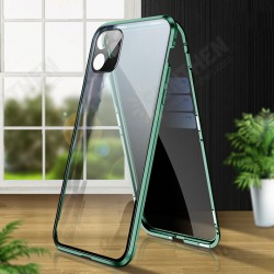 2 in 1 Anti-peeping Magnetic 360° Full Cover Double-sided Tempered Glass Flip Protective Case with Lens Protector Ring for iPhone 11 Pro Max 6.5 inch 2 in 1 Anti-peeping Magnetic 360° Full Cover Double-sided Tempered Glass Flip Protective Case with Lens Protector Ring for iPhone 11 Pro Max 6.5 inch