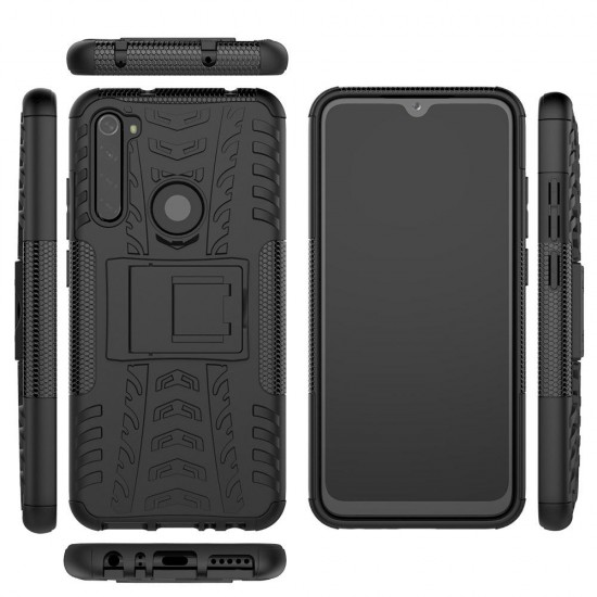 2 in 1 Shockproof Non-slip with Bracket Stand Protective Case for Xiaomi Redmi Note 8 Non-original