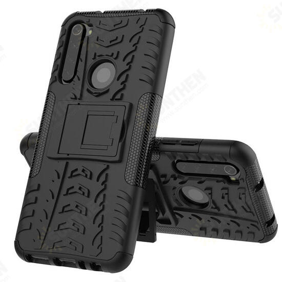 2 in 1 Shockproof Non-slip with Bracket Stand Protective Case for Xiaomi Redmi Note 8 Non-original