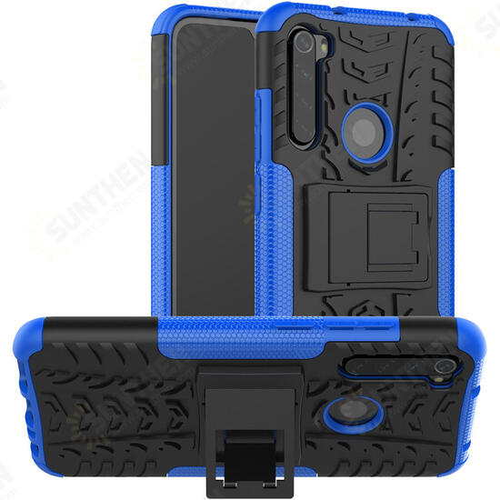 2 in 1 Shockproof Non-slip with Bracket Stand Protective Case for Xiaomi Redmi Note 8 Non-original