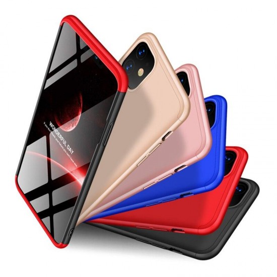 3 in 1 Double Dip 360° Full Body PC Full Protective Case for iPhone 11 6.1 inch