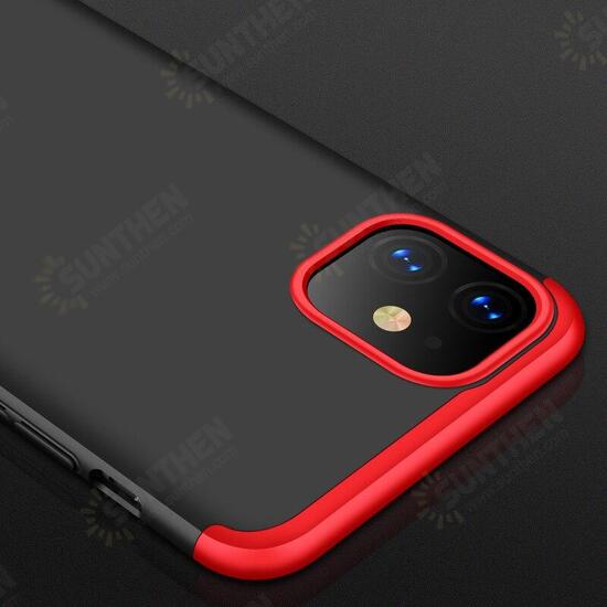 3 in 1 Double Dip 360° Full Body PC Full Protective Case for iPhone 11 6.1 inch