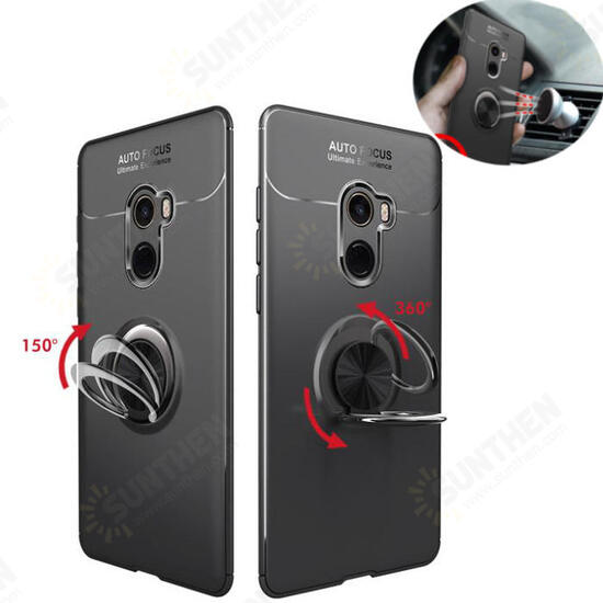 360° Adjustable Metal Ring Kickstand Magnetic PC Protective Case for Xiaomi Mi MIX 2 Non-original