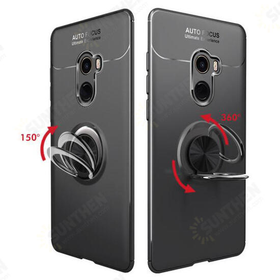 360° Adjustable Metal Ring Kickstand Magnetic PC Protective Case for Xiaomi Mi MIX 2 Non-original