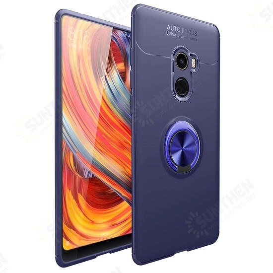 360° Adjustable Metal Ring Kickstand Magnetic PC Protective Case for Xiaomi Mi MIX 2 Non-original