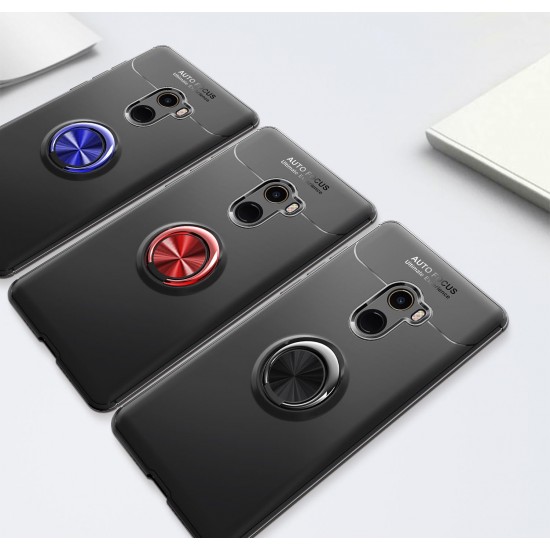 360° Adjustable Metal Ring Kickstand Magnetic PC Protective Case for Xiaomi Mi MIX 2 Non-original