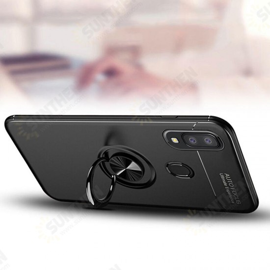 360° Rotating Ring Holder Magnetic Adsorption Shockproof Protective Case for Samsung Galaxy A40 2019