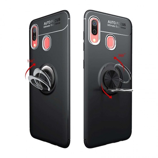 360° Rotating Ring Holder Magnetic Adsorption Shockproof Protective Case for Samsung Galaxy A40 2019