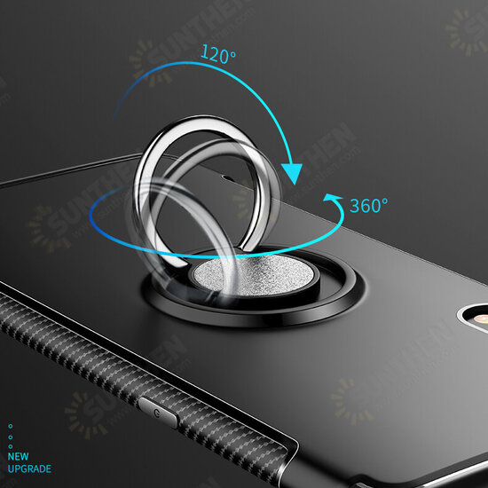 360° Rotating Ring Holder Magnetic Adsorption Shockproof Protective Case for Xiaomi Mi9 / Mi 9 Transparent Edition Non-original