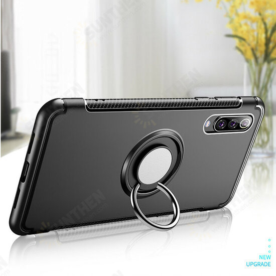 360° Rotating Ring Holder Magnetic Adsorption Shockproof Protective Case for Xiaomi Mi9 / Mi 9 Transparent Edition Non-original