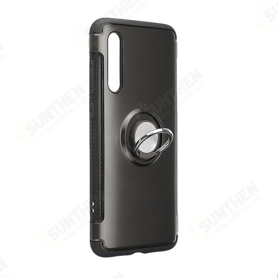 360° Rotating Ring Holder Magnetic Adsorption Shockproof Protective Case for Xiaomi Mi9 / Mi 9 Transparent Edition Non-original