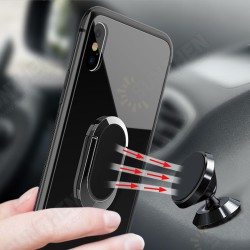 360° Rotation Ring Kickstand Magnetic Glass Protective Case for iPhone X 360° Rotation Ring Kickstand Magnetic Glass Protective Case for iPhone X