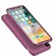 360° Full Body Front & Back Silicone Protective Case With Tempered Glass Film For iPhone X