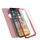 360° Full Body Front & Back Silicone Protective Case With Tempered Glass Film For iPhone X