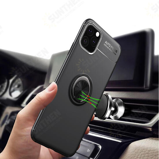 360° Rotating Magnetic Ring Holder Soft Silicone Shockproof Protective Case for iPhone 11 Pro Max 6.5 inch