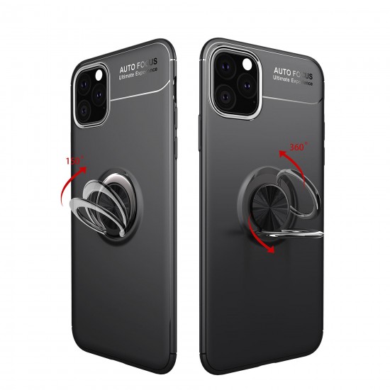 360° Rotating Magnetic Ring Holder Soft Silicone Shockproof Protective Case for iPhone 11 Pro Max 6.5 inch