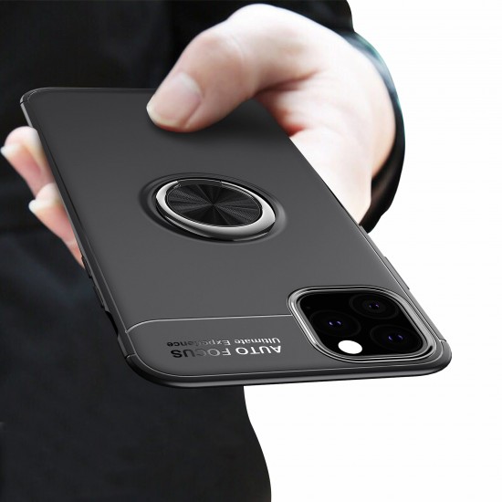360° Rotating Magnetic Ring Holder Soft Silicone Shockproof Protective Case for iPhone 11 6.1 inch