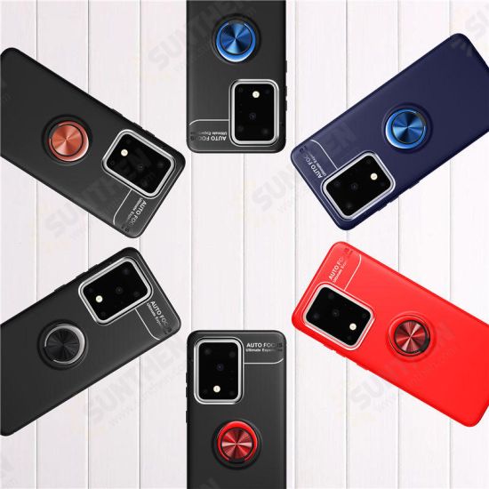 360° Rotating Magnetic Ring Holder Soft TPU Shockproof Protective Case for Samsung Galaxy S20 Ultra