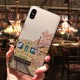 3D Flower and Cat Landscape Painted Embossed TPU Soft Protective Case Cover for iPhone X 6/6s iP 7/8